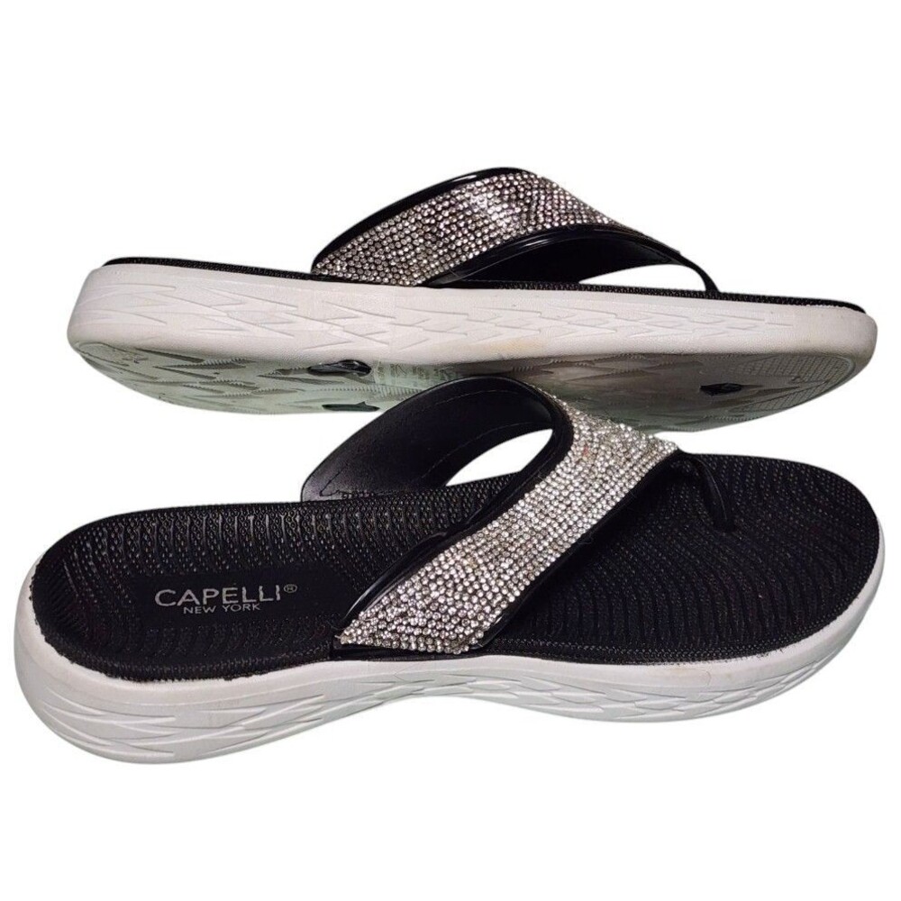 Capelli New York EVA Insole Rhinestone Strap Size 10